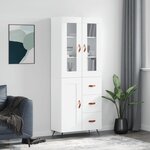 vidaXL Buffet haut Blanc 69 5x34x180 cm Bois d'ingénierie