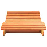 vidaXL Chaise longue cire marron 205x80x31 5 cm bois massif de pin