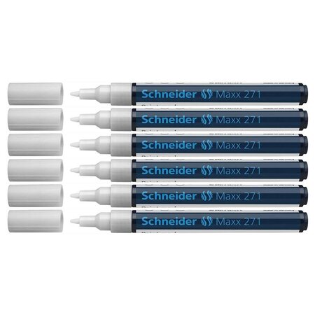 Marqueur peinture Maxx 271 blanc x 6 SCHNEIDER