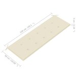 vidaXL Banc de jardin empilable et coussin 159 cm Bois de teck massif