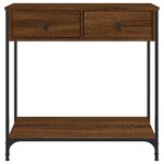 vidaXL Table console chêne marron 75x34 5x75 cm bois d'ingénierie