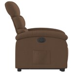 vidaXL Fauteuil inclinable électrique marron tissu