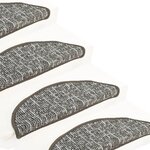 vidaXL Tapis de marches d'escalier 15 Pièces Anthracite 56x17x3 cm