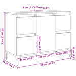 vidaXL Meuble d'évier chêne sonoma 80x33x60 cm bois d'ingénierie