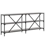 vidaXL Table console sonoma gris 180x30x75 cm bois d'ingénierie et fer