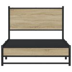 vidaXL Cadre de lit en métal sans matelas chêne sonoma 100x200 cm