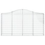 vidaXL Paniers à gabions arqués 3 Pièces 200x30x100/120 cm Fer galvanisé