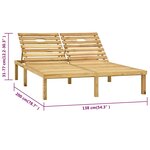 vidaXL Chaise longue double Bois de pin imprégné de vert