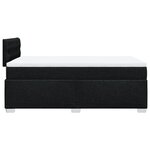 vidaXL Sommier à lattes de lit avec matelas noir 120x190 cm tissu