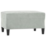 vidaXL Ensemble de canapés 4 Pièces avec coussins gris clair velours