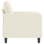 vidaXL Fauteuil Crème 60 cm Velours