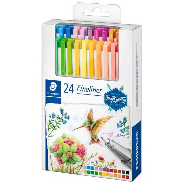 Fineliner triplus design journey  étui de 24 staedtler