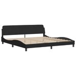 vidaXL Cadre de lit avec lumières LED noir 200x200 cm velours