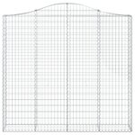 vidaXL Paniers à gabions arqués 2 Pièces 200x30x180/200 cm Fer galvanisé