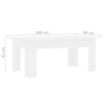 vidaXL Table basse Blanc 100x60x42 cm Bois d'ingénierie