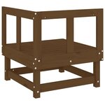 vidaXL Canapé d'angle de jardin marron miel bois de pin solide