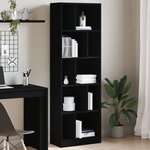 vidaXL Bibliothèque noir 57x28 5x174 cm bois d'ingénierie