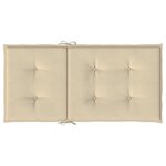 vidaXL Coussins de chaise de jardin à dossier bas lot de 2 beige