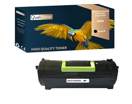 Qualitoner x1 toner 502u noir compatible pour lexmark