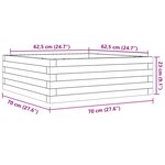 vidaXL Jardinière 70x70x23 cm bois massif douglas