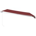 vidaXL Auvent manuel rétractable bordeaux 450x300 cm
