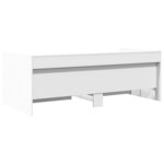 vidaXL Lit de jour avec tiroirs blanc 75x190 cm bois d'ingénierie