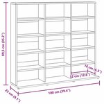 vidaXL Armoire à CD Chêne marron 100x23x89 5 cm Bois d'ingénierie