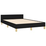vidaXL Cadre de lit avec tête de lit Noir 120x200 cm Tissu