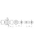 THIRARD - Serrure horizontale tubulaire en applique double entrée pour porte d'entrée  axe réglable  doré  3 clés
