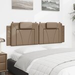 vidaXL Coussin de tête de lit cappuccino 160 cm similicuir