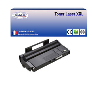 Toner compatible avec ricoh aficio sp100e  sp100sf e  sp100su e remplace ricoh aficio sp100e/sp112 (407166/sp 100le) -1 200 pages - t3azur