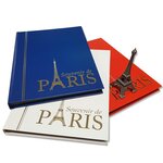 PERFECTA : Classeur fixe pour timbres Souvenir de Paris (Petit modèle-Pages Noires-16p. Rouge)