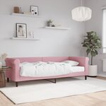 vidaXL Lit de jour avec matelas rose 80x200 cm velours