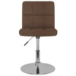 vidaXL Chaises pivotantes à manger lot de 6 marron tissu