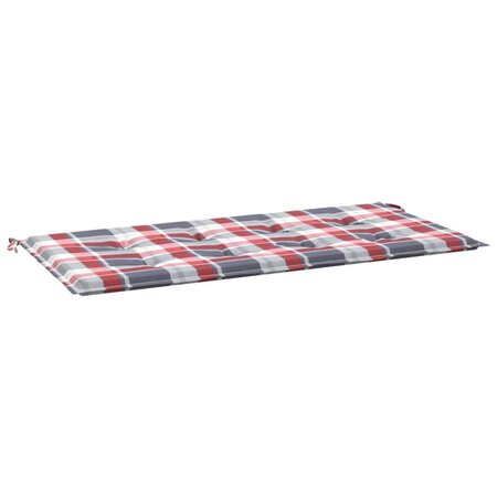 vidaXL Coussin de banc de jardin motif à carreaux rouges 100x50x3cm