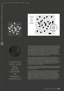 Document philatélique - Cent ans des mots croisés en France