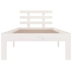 vidaXL Cadre de lit Blanc Bois massif 90x200 cm