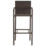 vidaXL Ensemble de bar de jardin 3 Pièces marron bois massif acacia rotin