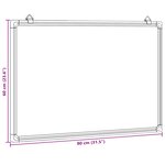 vidaXL Tableau blanc magnétique 80x60x1 7 cm aluminium
