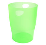 Corbeille à Papier ECOBIN Capacité de 15 litres H 33 cm Vert Pomme Transparent EXACOMPTA