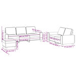 vidaXL Ensemble de canapés 3 Pièces rouge bordeaux tissu