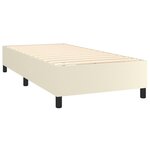vidaXL Sommier à ressorts de lit Crème 100x200 cm Similicuir
