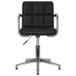 vidaXL Chaises à manger pivotantes lot de 4 noir similicuir