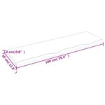 vidaXL Étagère murale 100x30x2 cm bois de chêne massif non traité