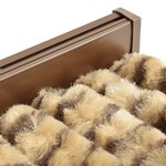 vidaXL Rideau anti-mouches beige et marron 56x200 cm chenille
