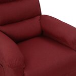 vidaXL Fauteuil électrique de massage Bordeaux Tissu