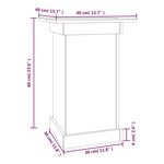 vidaXL Support à fleurs Blanc 40x40x60 cm Bois de pin solide