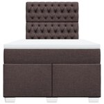 vidaXL Sommier à lattes de lit avec matelas Marron foncé 120x200 cm