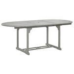 vidaXL Mobilier à dîner de jardin 5 Pièces Bois d'acacia massif Gris