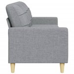 vidaXL Canapé à 3 places Gris clair 210 cm Tissu